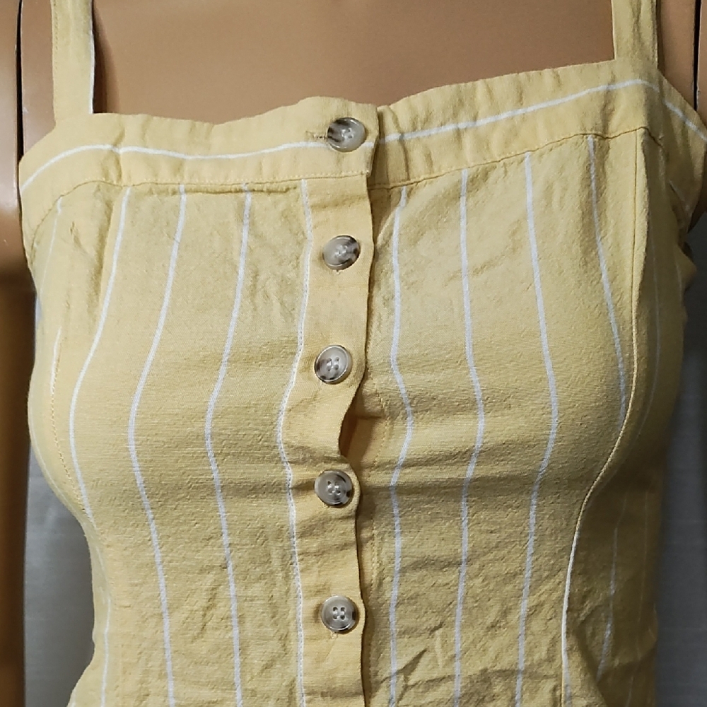 Forever 21 Yellow‎ Buttoned Sundress Mini - Picture 2 of 8